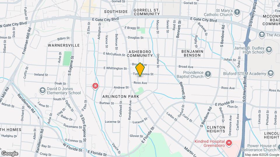 1309 S Pearson St Map and Location Details