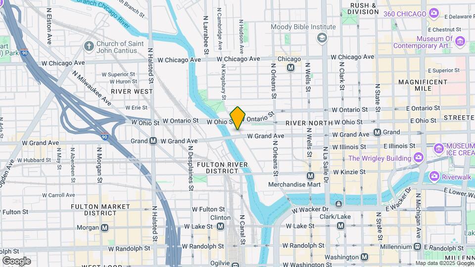 550 N Kingsbury St, Unit 2706 Map and Location Details