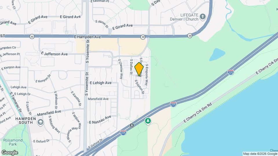 3759 S Dayton Way Map and Location Details