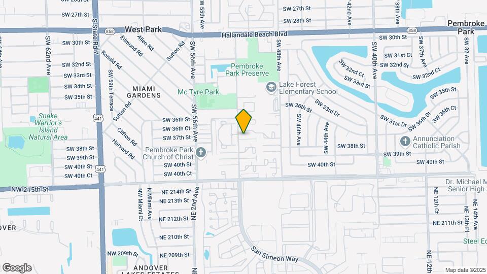 5195 SW 37th St Map and Location Details