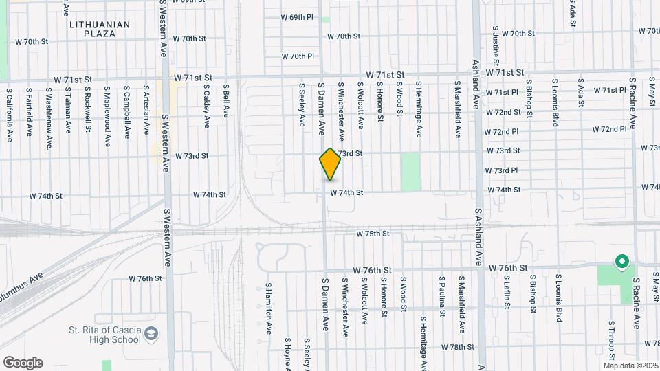 7349-7357 S Damen Ave Map and Location Details