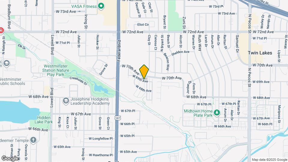 2611 W 69th Ave Map and Location Details
