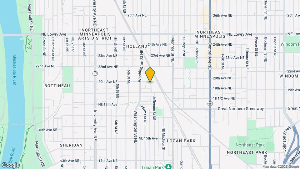 1922 Jefferson St NE, Unit 2 - Upper Map and Location Details