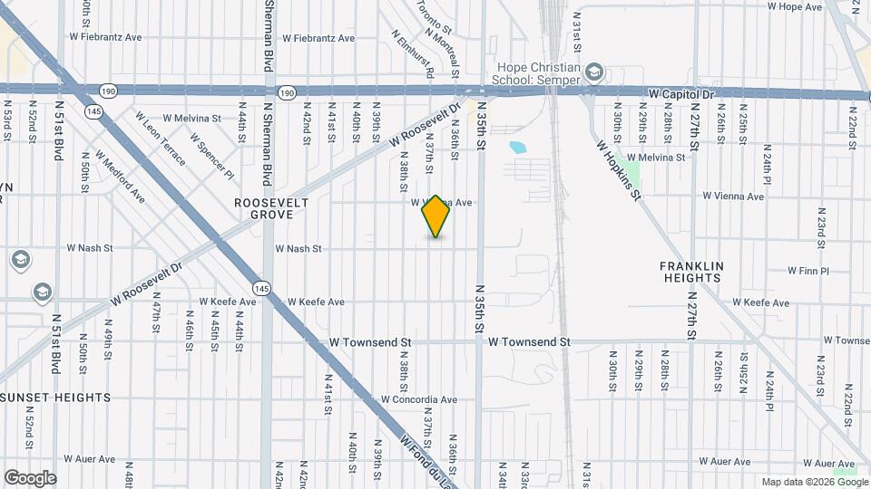 3630 W Nash St Map and Location Details