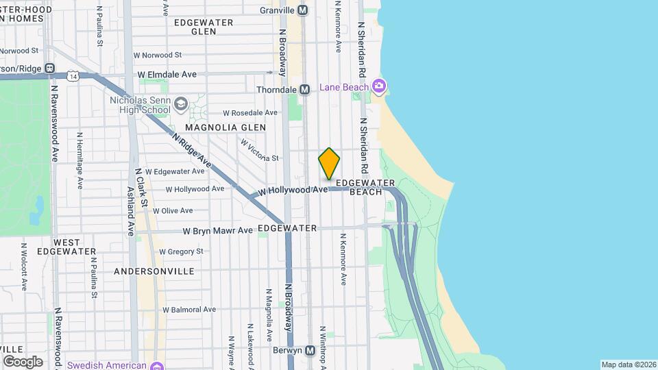 1054 W Hollywood Ave Map and Location Details