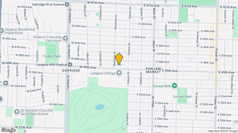 65 W 49th Ave Map and Location Details