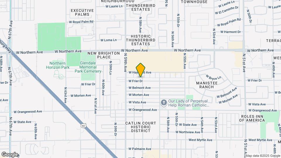 5802 W Frier Dr Map and Location Details
