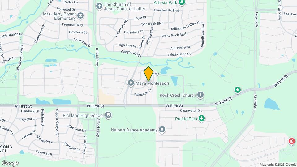 1404 Nacona Dr Map and Location Details