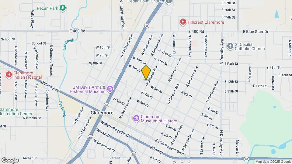 603 N Muskogee Ave Map and Location Details