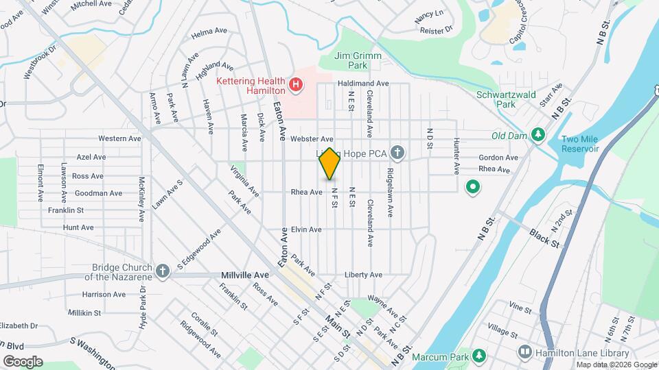 305 N F St Map and Location Details