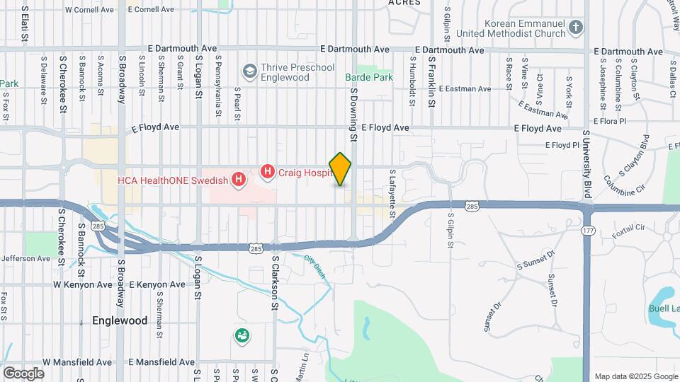 3460 S Corona St Map and Location Details