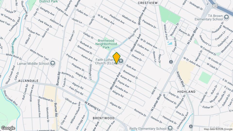 1406 Brentwood St Map and Location Details