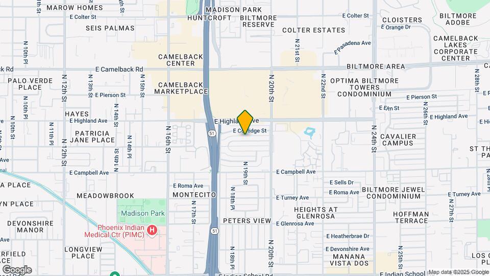 1850 E Hazelwood St Mapa y Detalles de la Ubicación