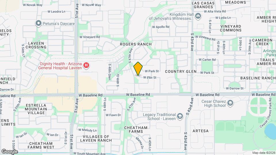 7252 S 46th Ln Map and Location Details