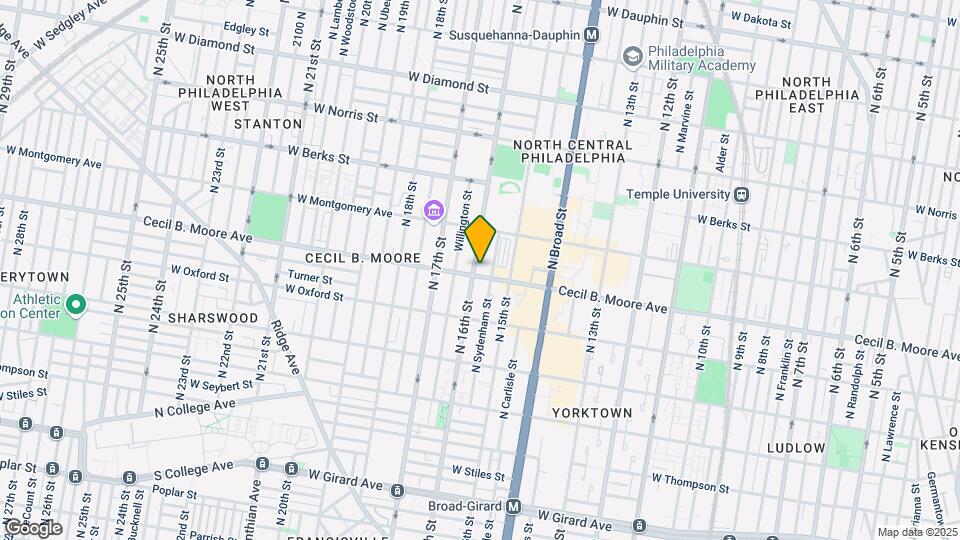 1533 Cecil B. Moore Ave Map and Location Details