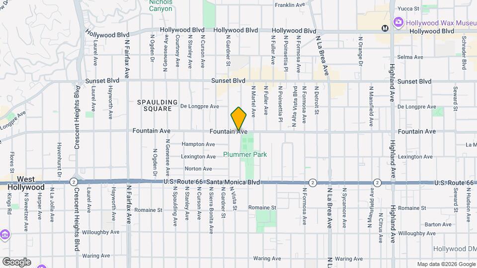 7400 Fountain Ave, Unit D Mapa y Detalles de la Ubicación