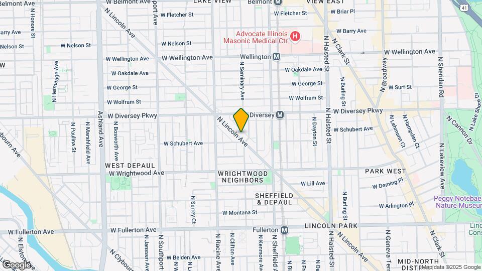 2707 N Lincoln Ave Map and Location Details
