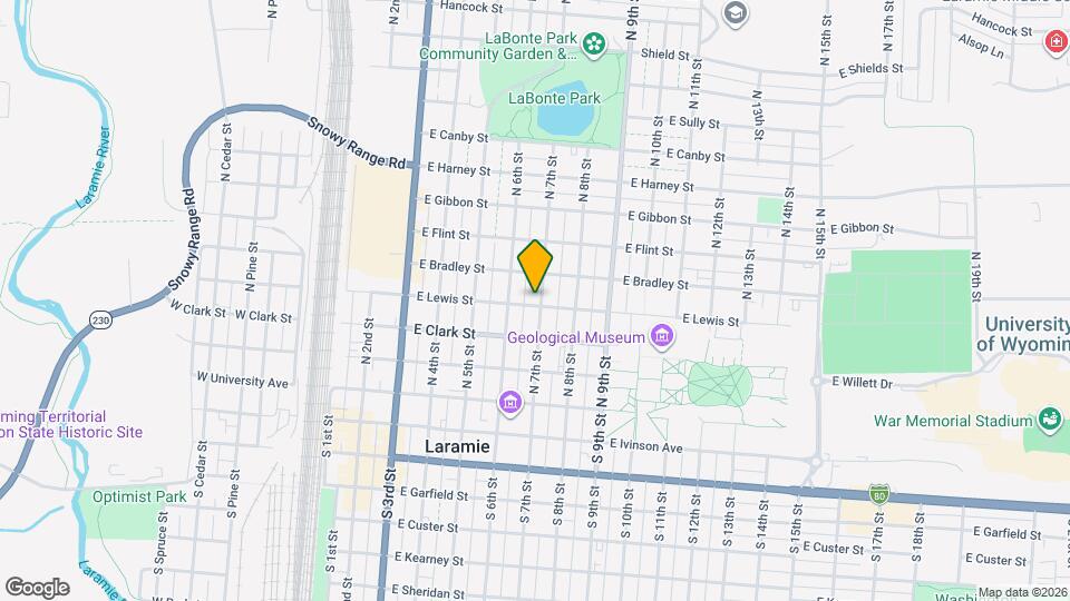 623 E Lewis St Map and Location Details