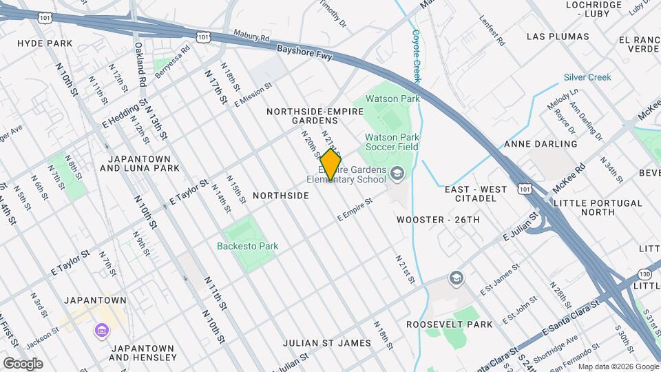 555 N 20th St Map and Location Details