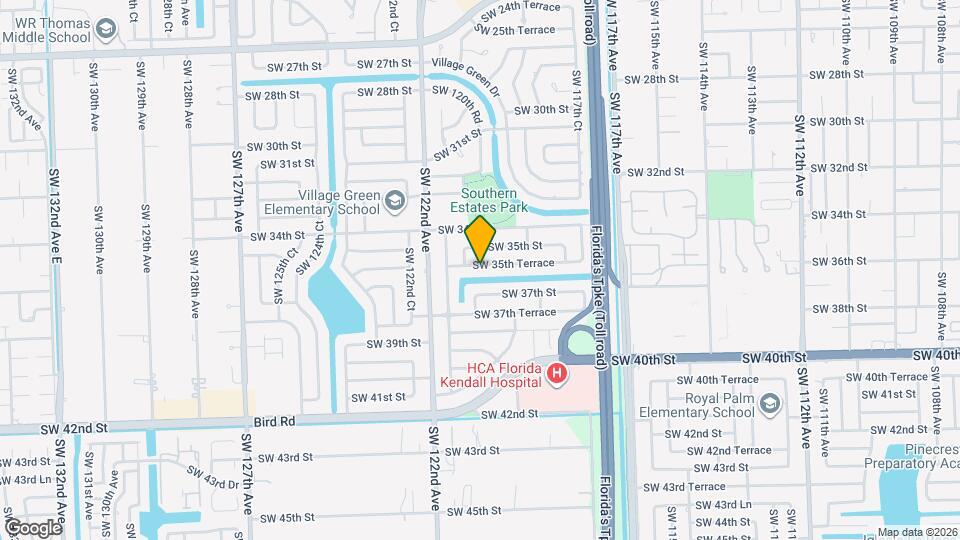 11960 SW 35th Terrace Map and Location Details