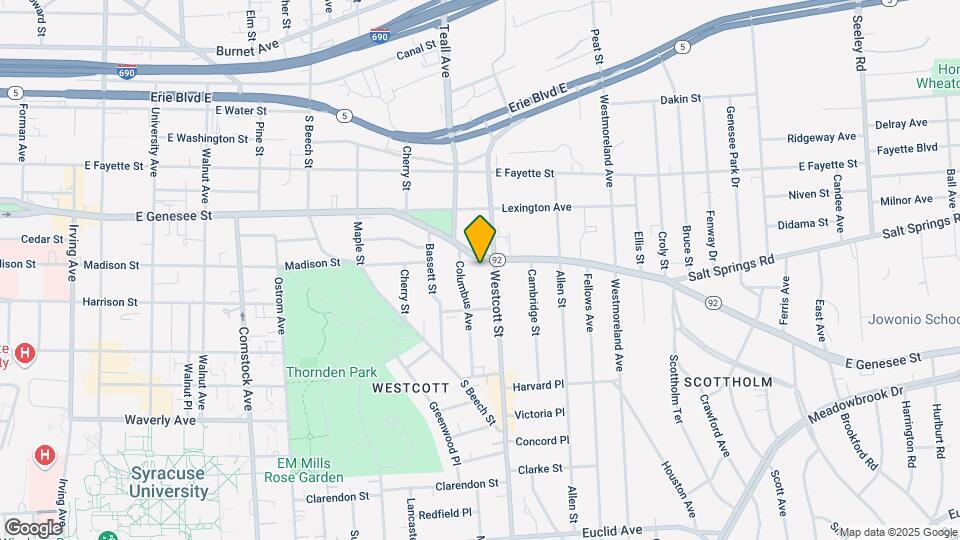 1924 E Genesee St Mapa y Detalles de la Ubicación