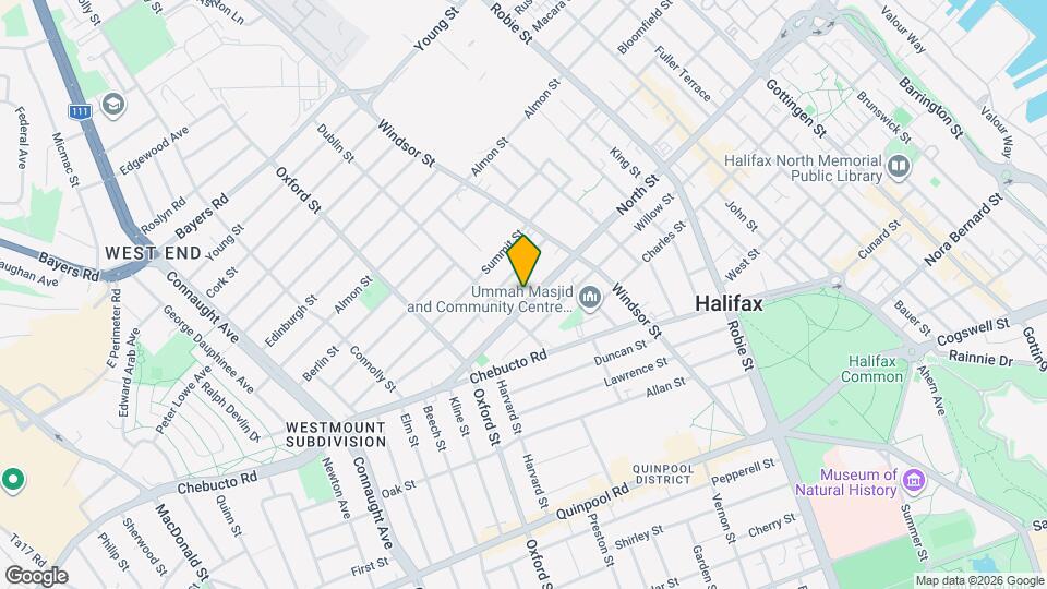 TWO BEDROOM APARTMENT AVAILABLE IN HALIFAX NORTH-END HOUSE Map and Location Details