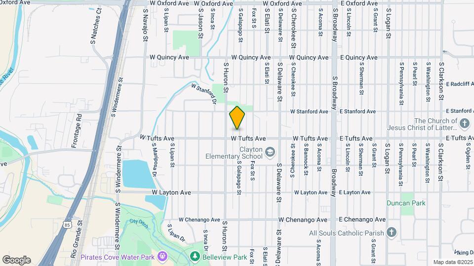 4585 S Galapago St Map and Location Details