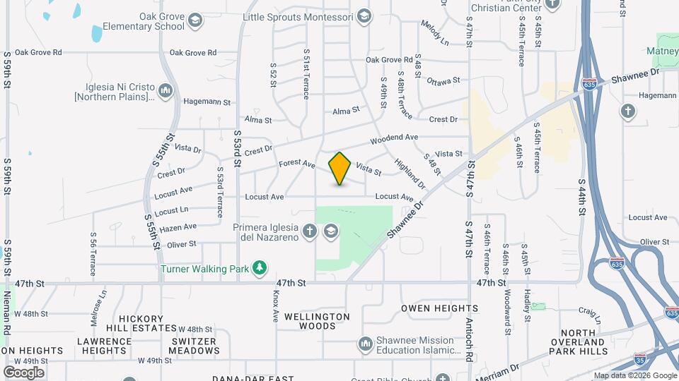 5026 Locust Ave Map and Location Details