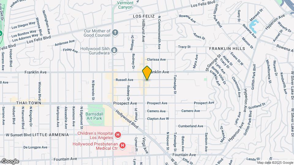 1816 Hillhurst Ave Map and Location Details