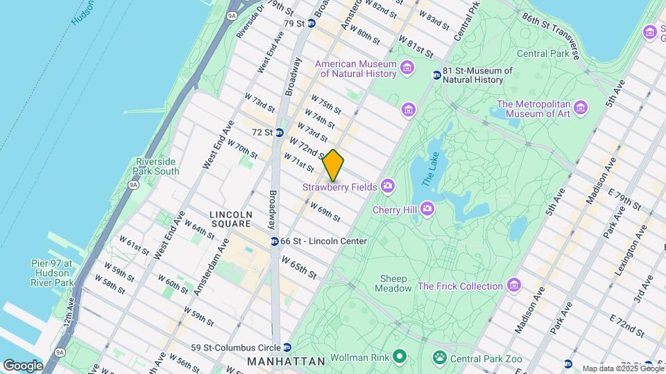 52 W 71st St Map and Location Details