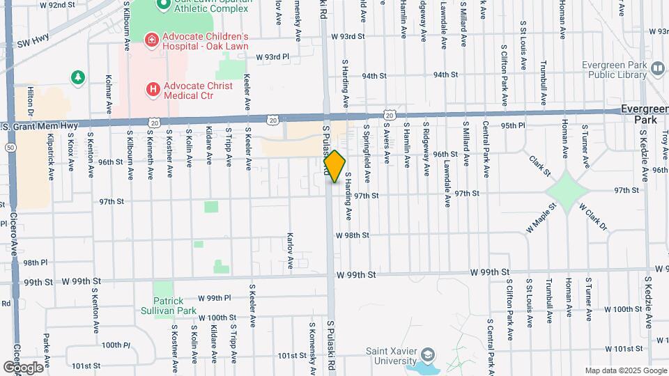 9641 S Pulaski Rd Map and Location Details