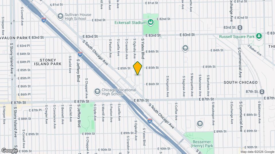 8533 S Oglesby Ave Map and Location Details