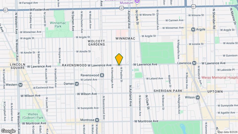 4752 N Paulina St, Unit 201 Map and Location Details