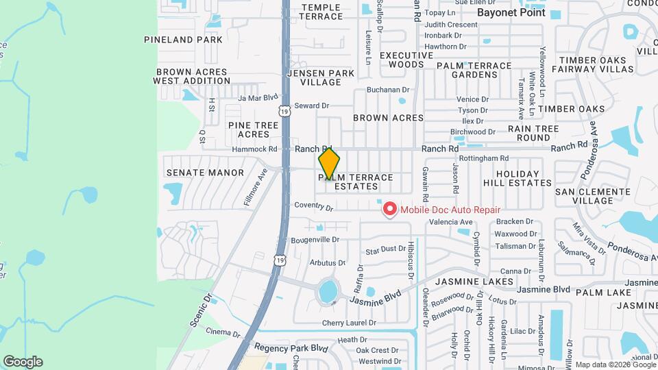 10828 Hillcrest Ave Map and Location Details