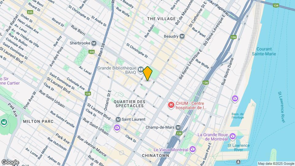 1500 Rue Berri Map and Location Details