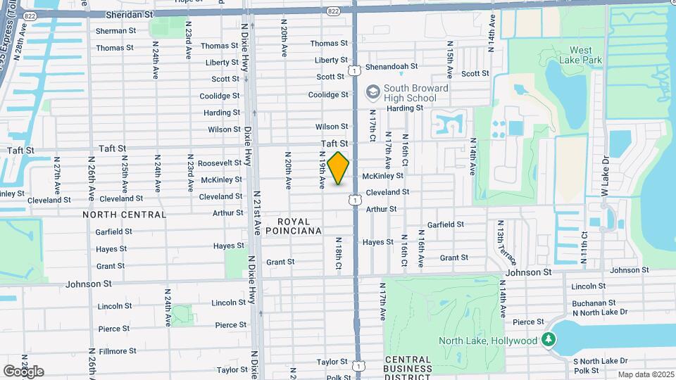 1825 Cleveland St Map and Location Details