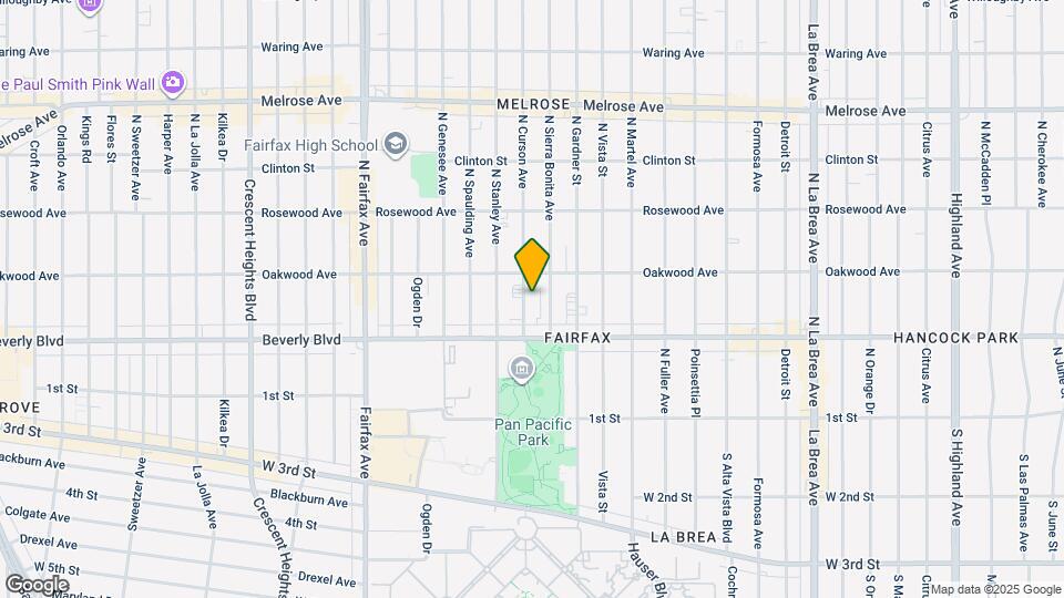 340 N Curson Ave Map and Location Details