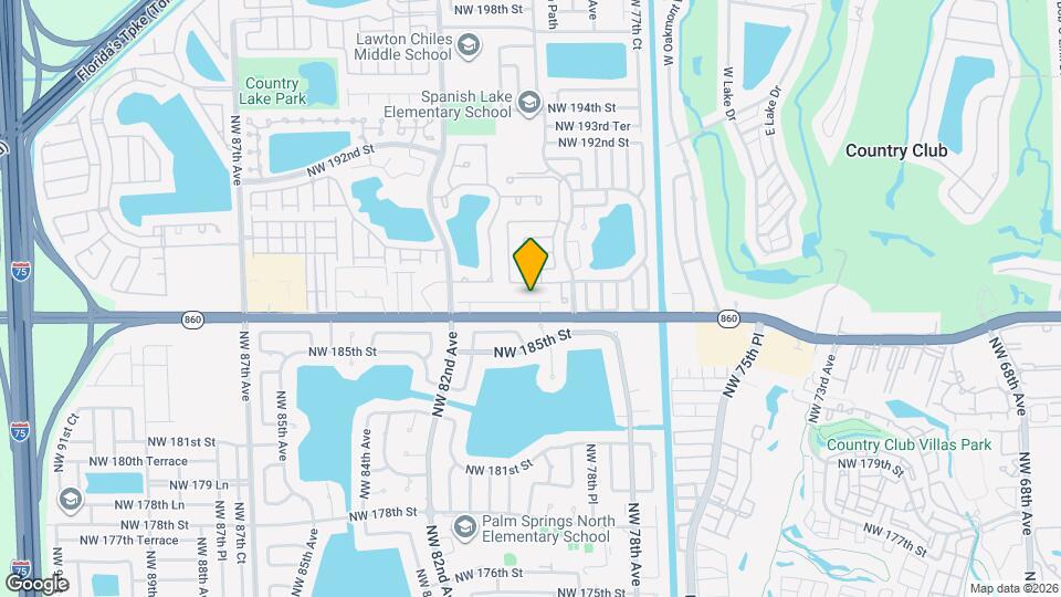 7971 NW 186th Terrace Map and Location Details