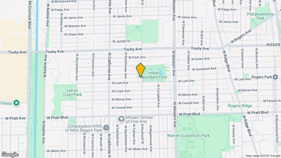 7008 N Rockwell St, Unit #2 Map and Location Details