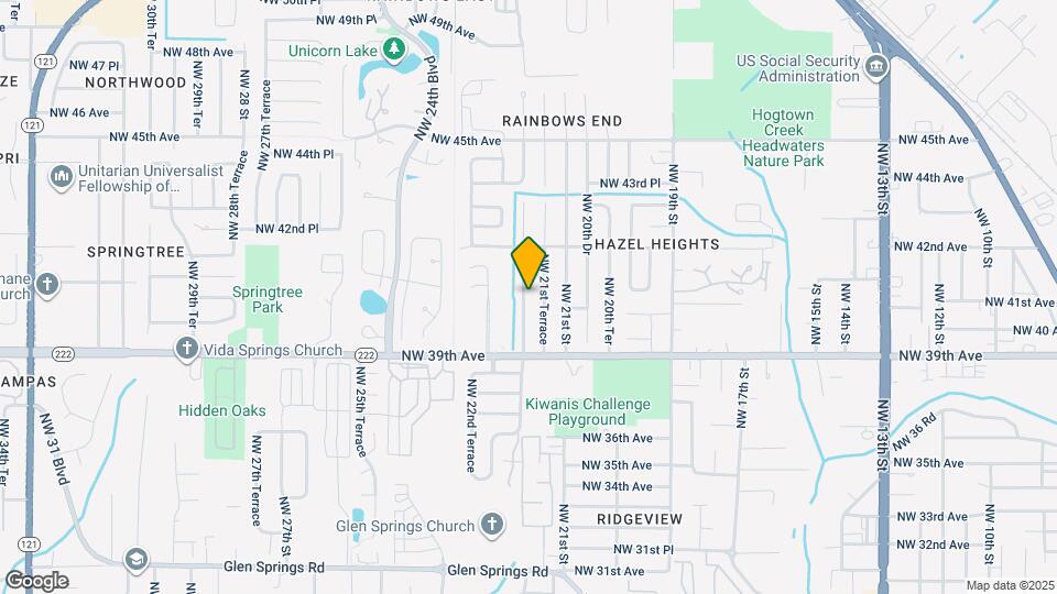 4005 NW 21st Dr Map and Location Details