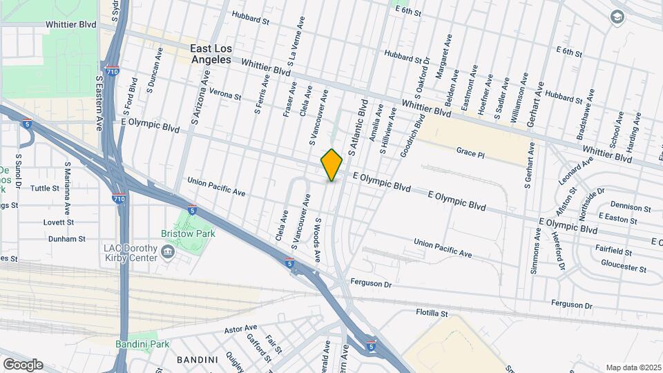 1226 S Woods Ave Map and Location Details