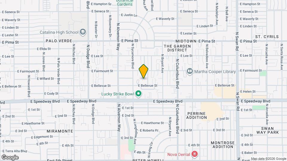 1277 N Walnut Blvd Mapa y Detalles de la Ubicación