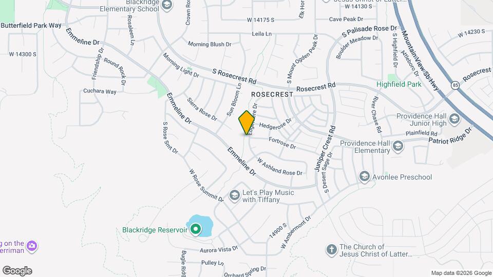 14598 S Edgemere Dr Map and Location Details