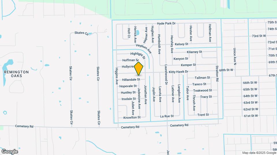 3828 Hillandale St Map and Location Details
