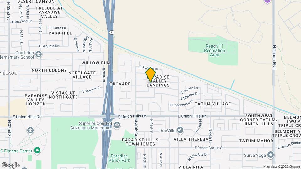 18853 N 40th Pl Map and Location Details