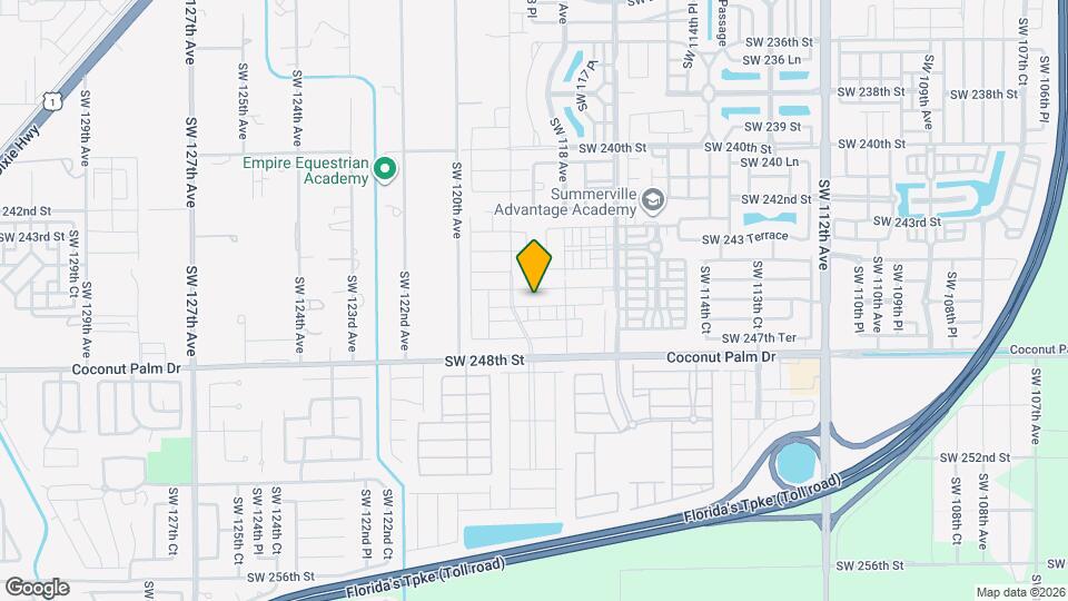 11855 SW 246 Terrace Map and Location Details