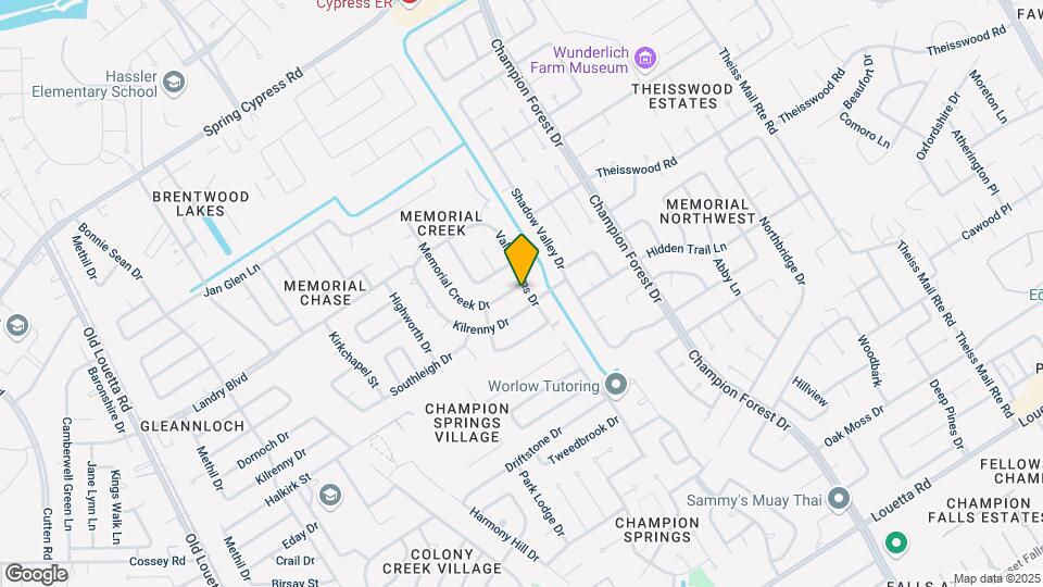 8803 Memorial Creek Dr Map and Location Details