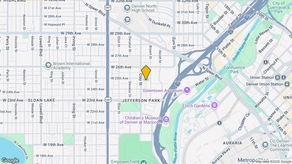 2622 W 25th Ave Map and Location Details