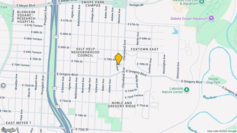 7025 Monroe Ave Map and Location Details