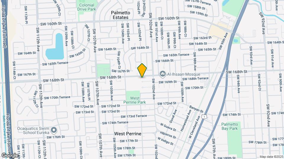 10261 SW 169th St Map and Location Details